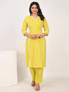 Nesara Yellow Printed Salwar Kurta Dupatta Set