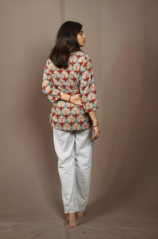 Nesara Multihued Print Short Kurti IBSK051